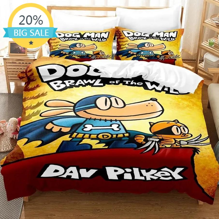 Cartoon Dog & Hero Kids Duvet Cover Set