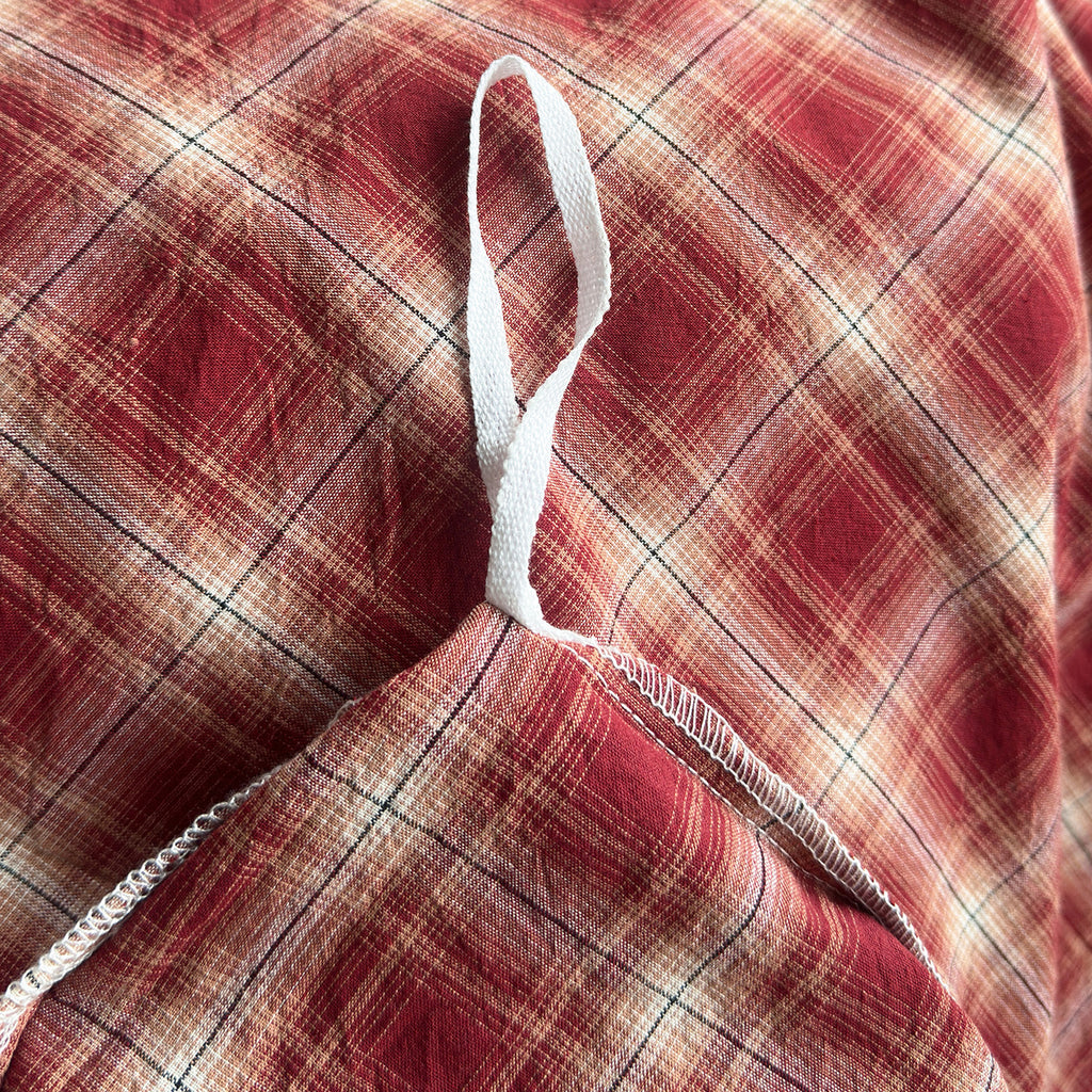 Vintage Red Plaid Washed Cotton Duvet Cover Set
