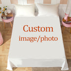 Custom Photo Polyester Fitted & Flat Sheet Set