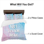 Custom Photo Bedding Set Personalized Duvet Cover + Pillowcase