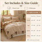 Vintage Floral Ruffle Washed Cotton Duvet Cover Set