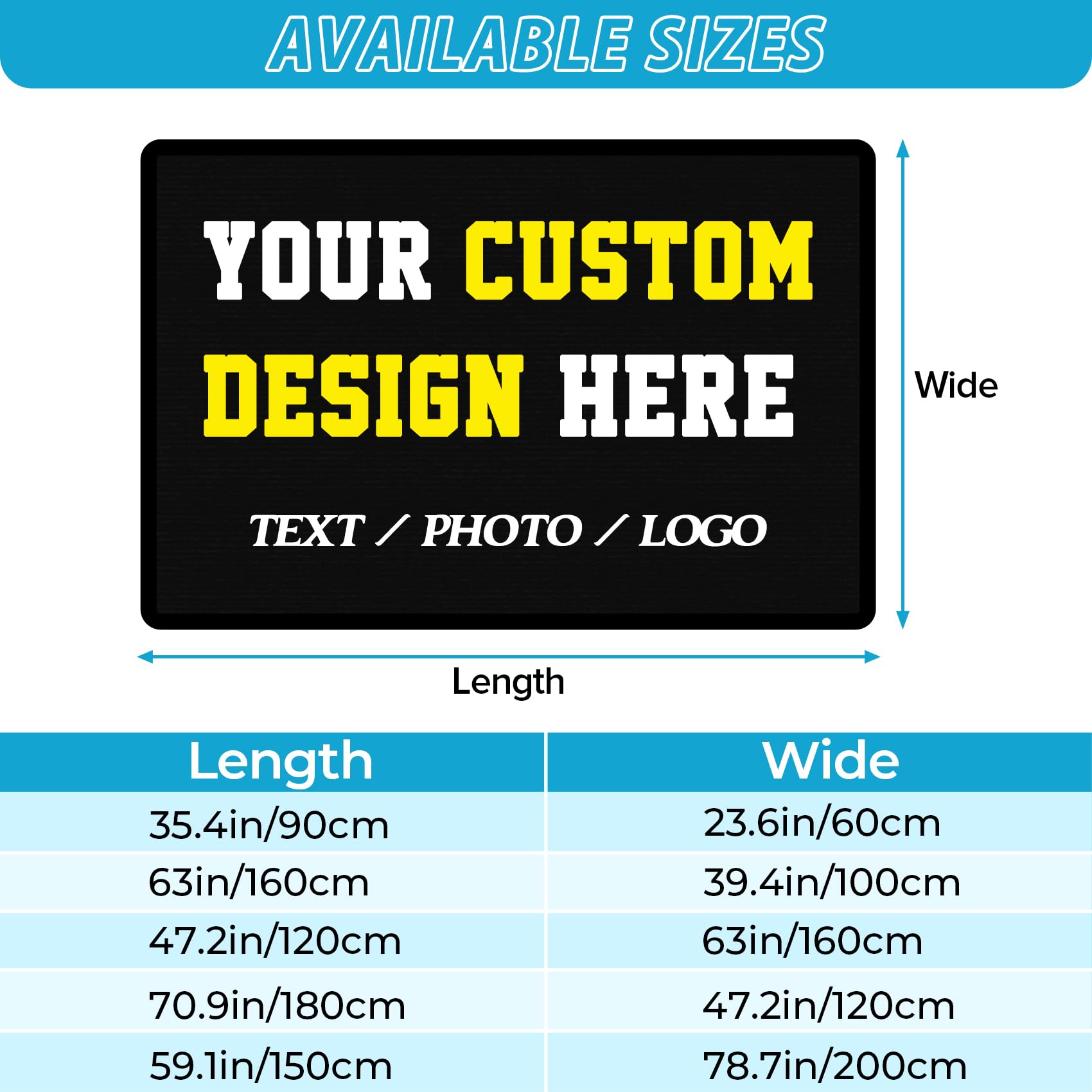 Custom Logo & Photo Washable Non-Slip Rug