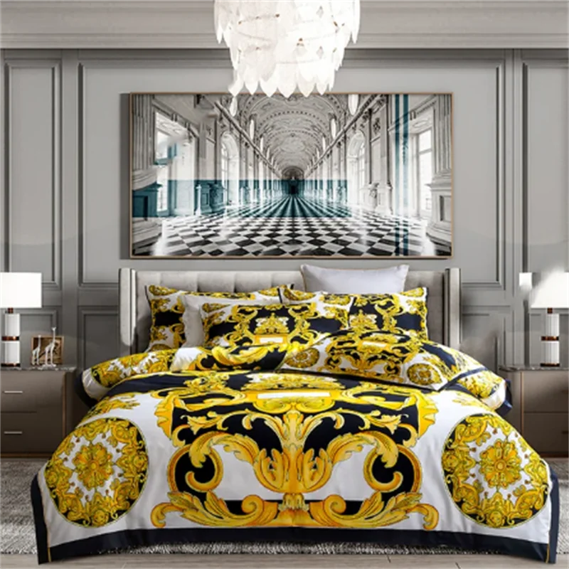 Modern Cotton Digital Print Bedding Set