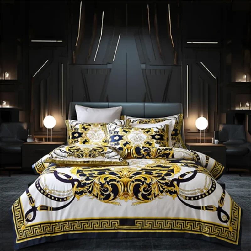 Modern Cotton Digital Print Bedding Set