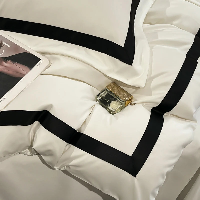 Luxury Hotel White Brushed Bedding Set - 4 Piece
