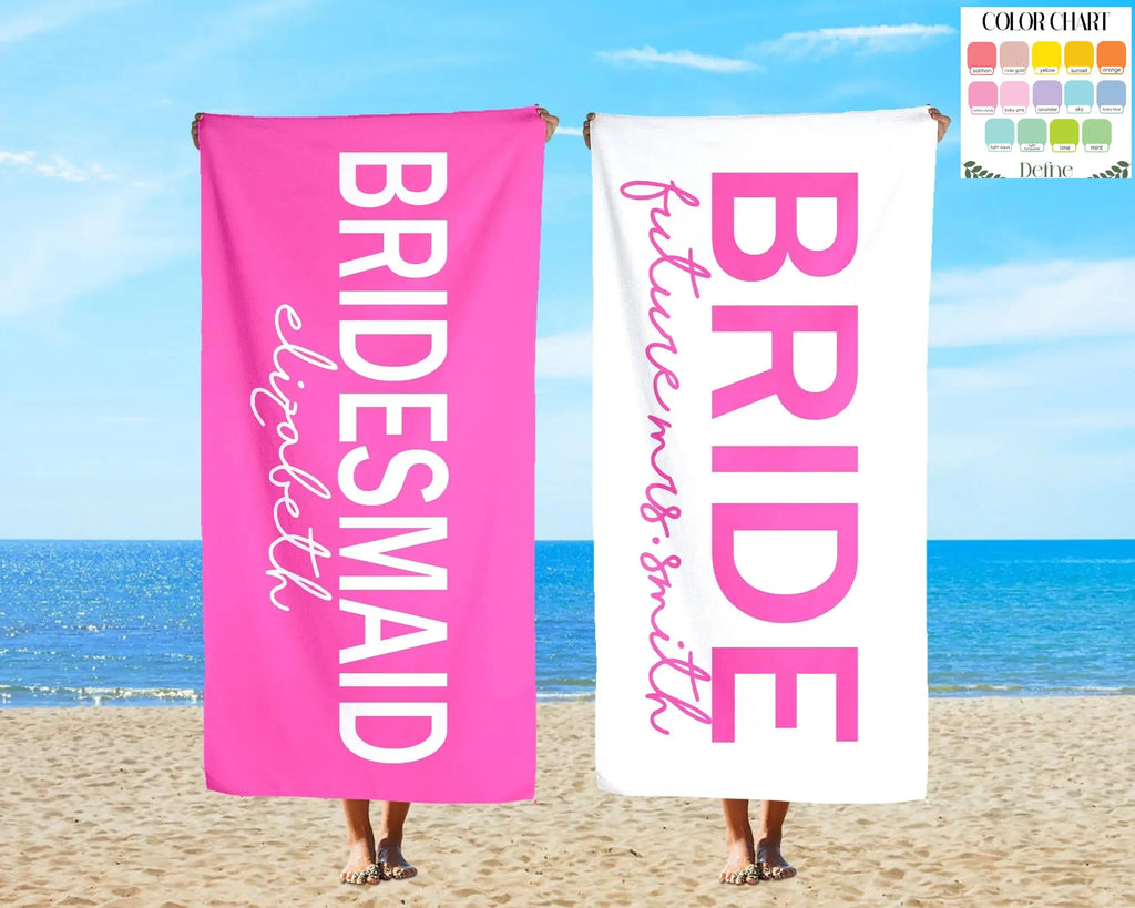 Custom Photo & Name Microfiber Beach Towel