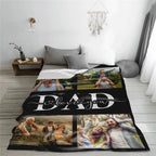 Custom Photo Blanket for Dad - Father's Day Gift