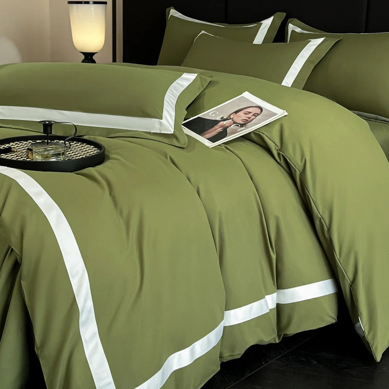 Luxury Hotel White Brushed Bedding Set - 4 Piece