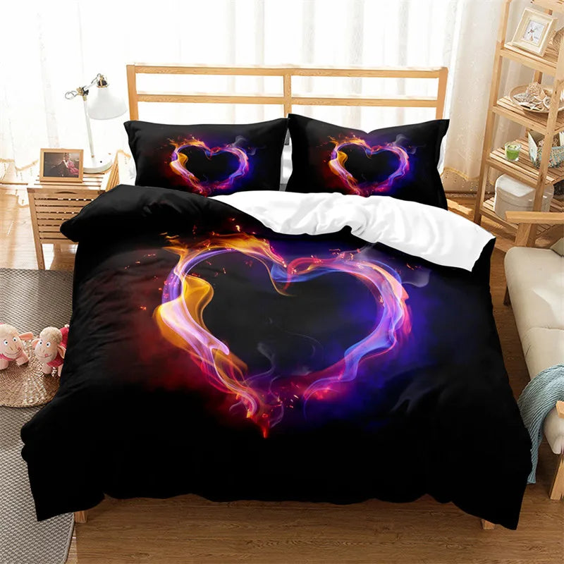 Romantic Love Heart Duvet Cover Set