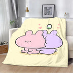 Cute Asamimi Soft Printed Throw Blanket
