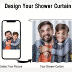 Custom Photo Waterproof Shower Curtain with Hooks