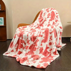 Soft Cow Print Flannel Throw Blanket