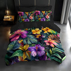 Floral & Leaf Digital Print Duvet Cover Set