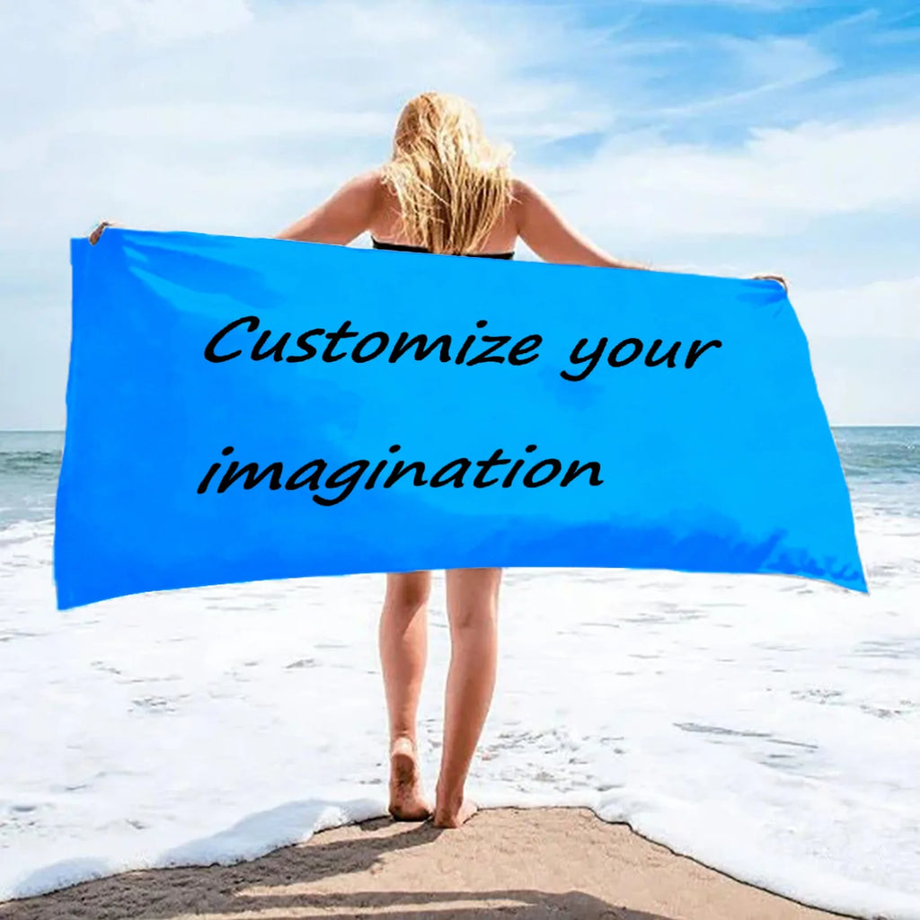 Custom Photo & Name Microfiber Beach Towel