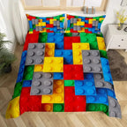 Colorful Building Blocks Kids Duvet Cover Set