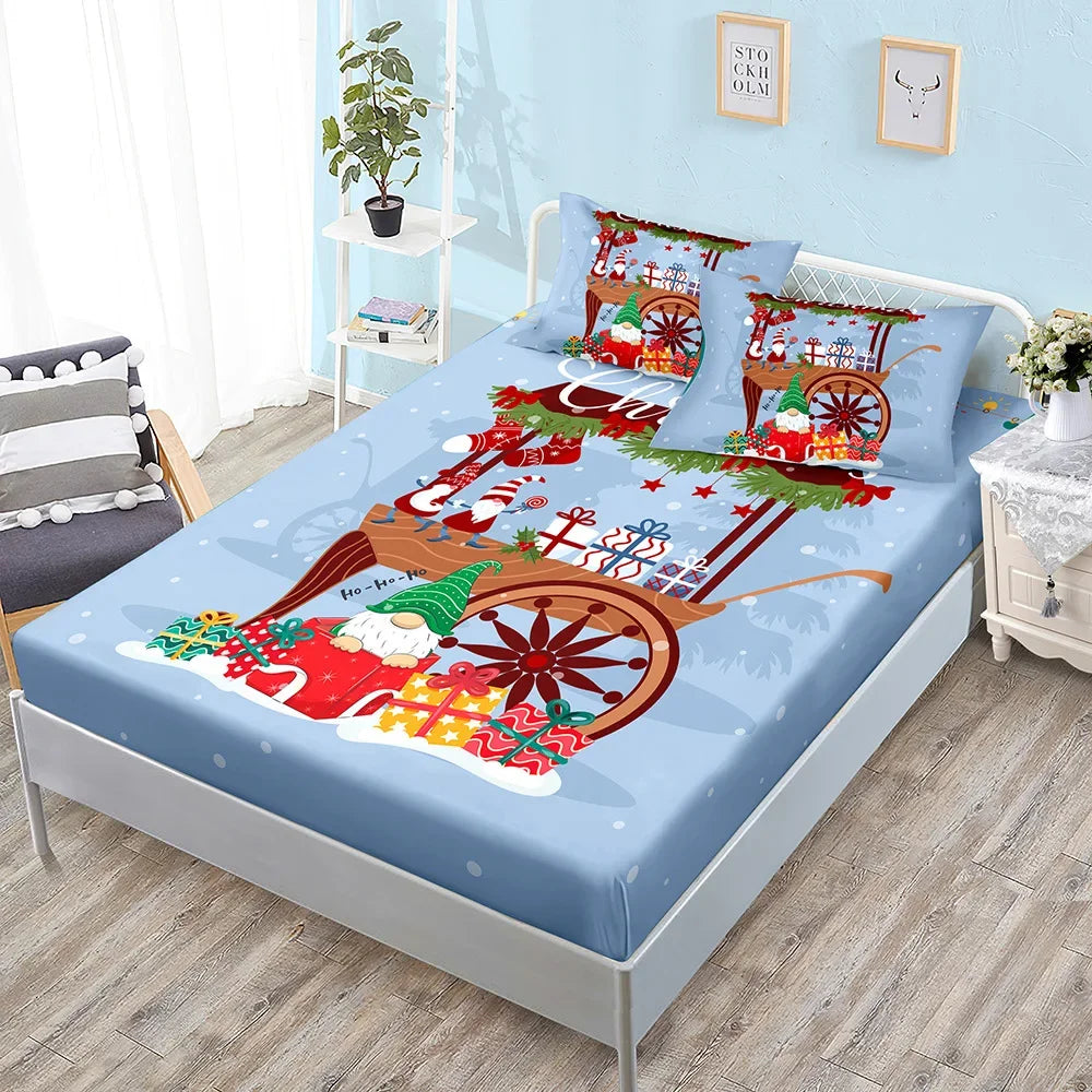Christmas Snowflake Fitted Sheet Set