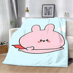 Cute Asamimi Soft Printed Throw Blanket