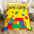 Colorful Building Blocks Kids Duvet Cover Set