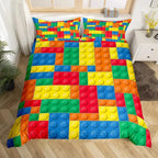 Colorful Building Blocks Kids Duvet Cover Set