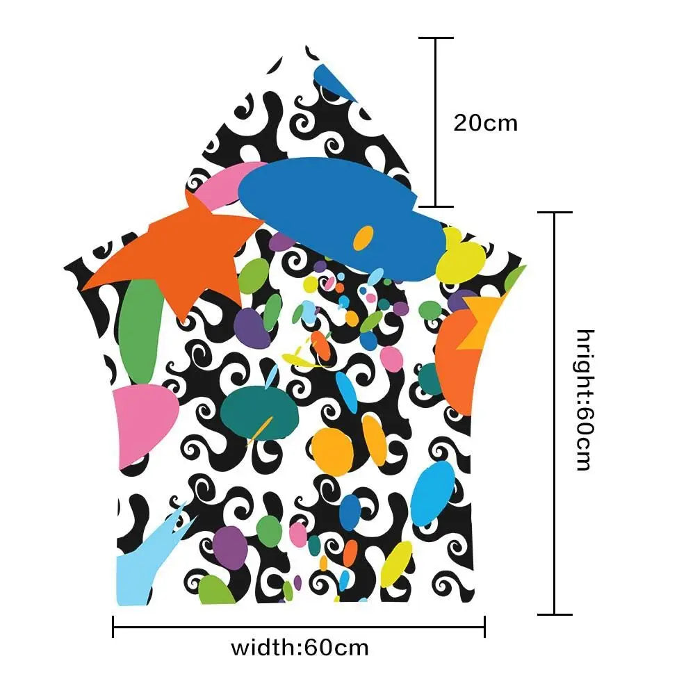 Customization Photo Beach Towels Bath Towels Quick Dry Hooded Cloak Adult Kids Poncho Parent-Child Bathrobe for Swimming Surf