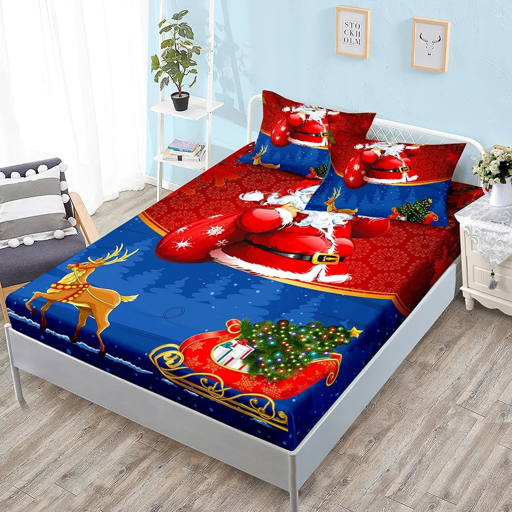 Christmas Snowflake Fitted Sheet Set