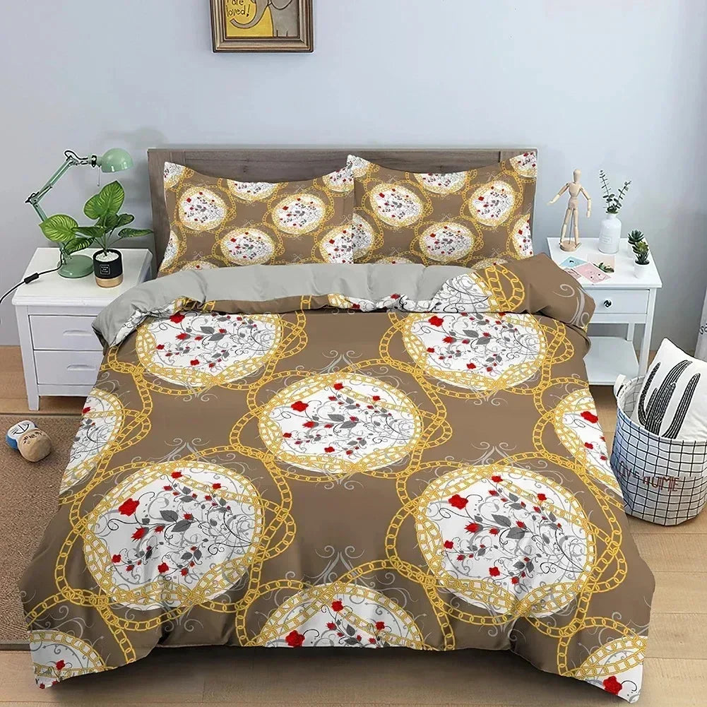 TOP Stripe Geometric Bedding Set Breathable Duvet Cover With Pillowcase Adults Queen King Size Quilt Cover Home Textiles