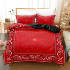 Black Paisley Mandala Boho Duvet Cover Set