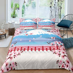 Mount Fuji & Cherry Blossom Duvet Cover Set