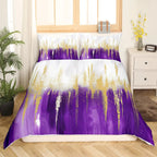 Rainbow Stripes Duvet Cover King Queen Visual Abstraction Bedding Set Optical Illusion Comforter Cover Geometric Quilt Cover