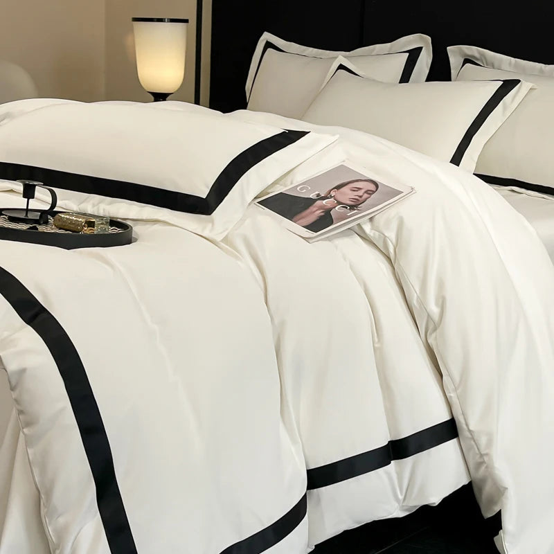 Luxury Hotel White Brushed Bedding Set - 4 Piece