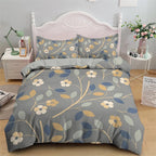 Botanical Leaves Duvet Cover Floral Print King Bedding Set Soft Microfiber Geometric Pattern Comforter Cover With 2 Pillowcases