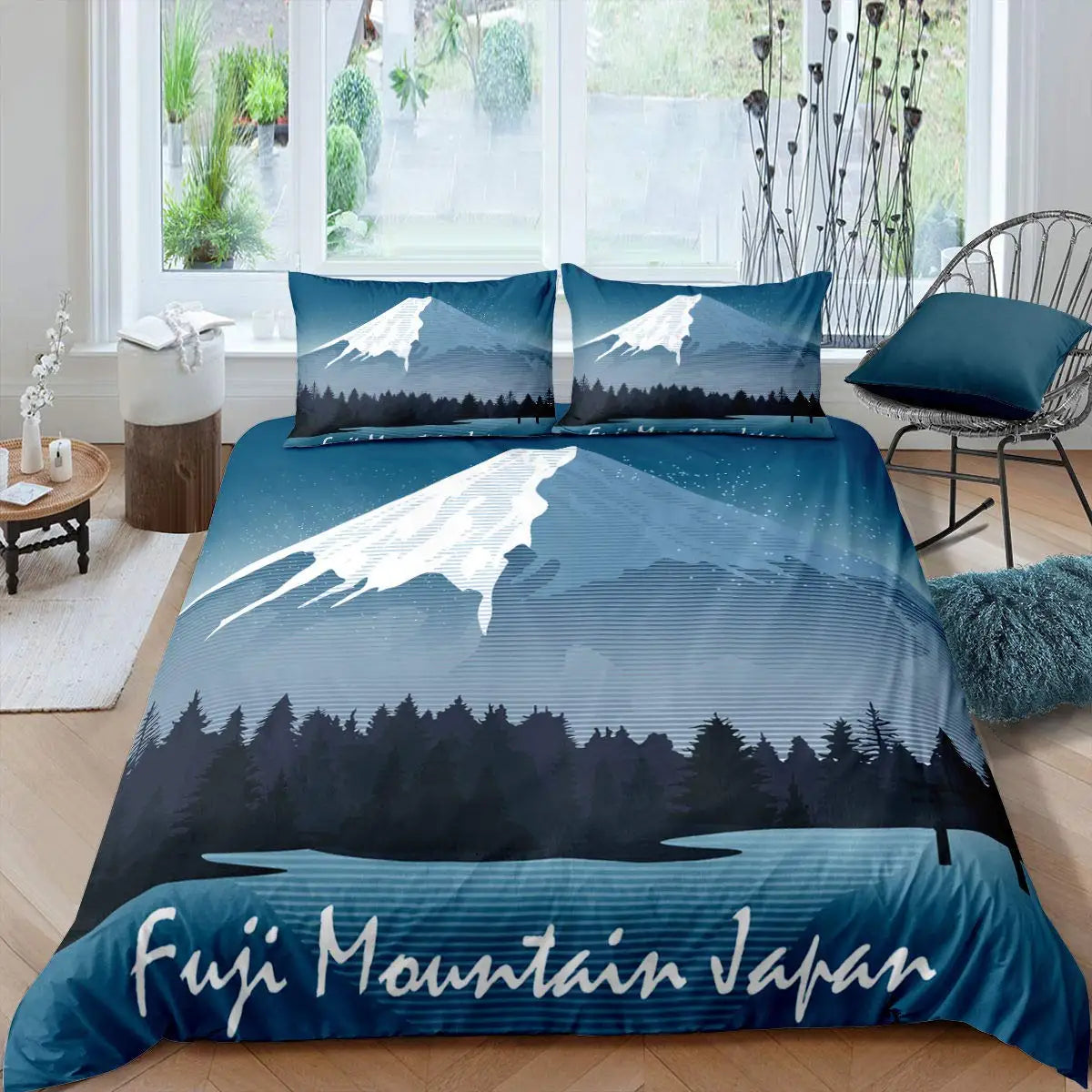 Mount Fuji & Cherry Blossom Duvet Cover Set