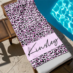 Customized Name Beach Towel 2024 New Bath Towels Stripe Printed Polyester Microfiber Towel Bath Towel Hot Sale Towel for Gift