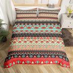 Bohemian Floral Duvet Cover Paisley Mandala Comforter Cover Microfiber Geometry Aztec Mexican Style Bedding Set Twin Queen Size