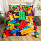 Colorful Building Blocks Kids Duvet Cover Set