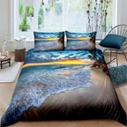 Tropical Island & Palm Tree Duvet Cover Set