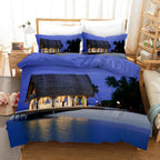 Tropical Island & Palm Tree Duvet Cover Set