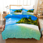 Tropical Island & Palm Tree Duvet Cover Set