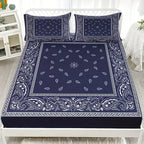 Black Paisley Mandala Deep-Pocket Sheet Set
