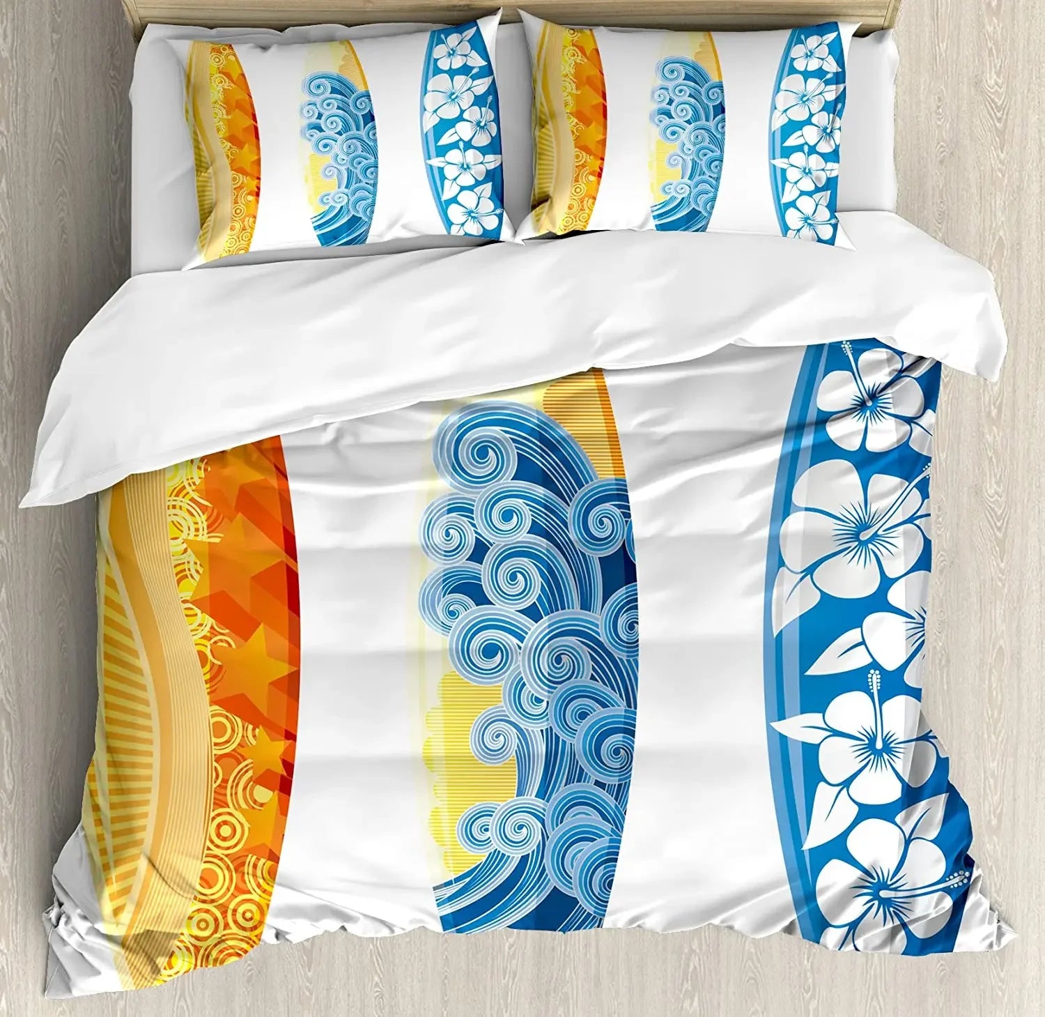 Surf Bedding Set For Bedroom Bed Home Hippie Classic Old Bus with Surfboard Freedom Holida Duvet Cover Quilt Cover Pillowcase
