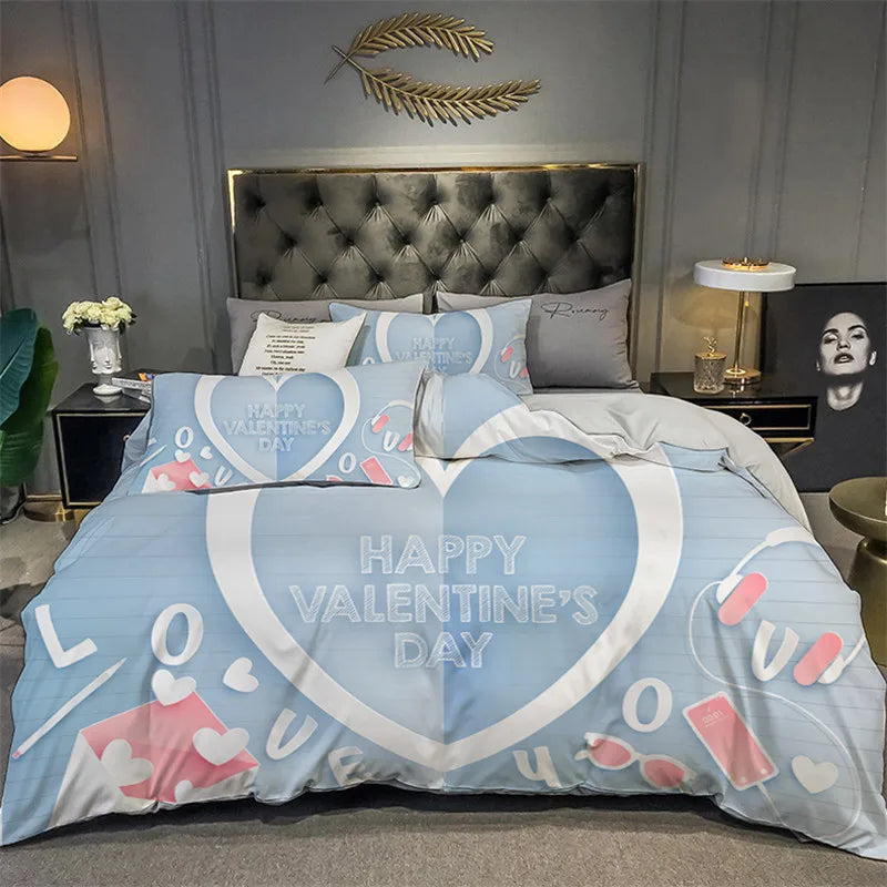 Romantic Love Heart Duvet Cover Set
