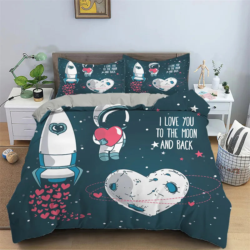 Romantic Love Heart Duvet Cover Set