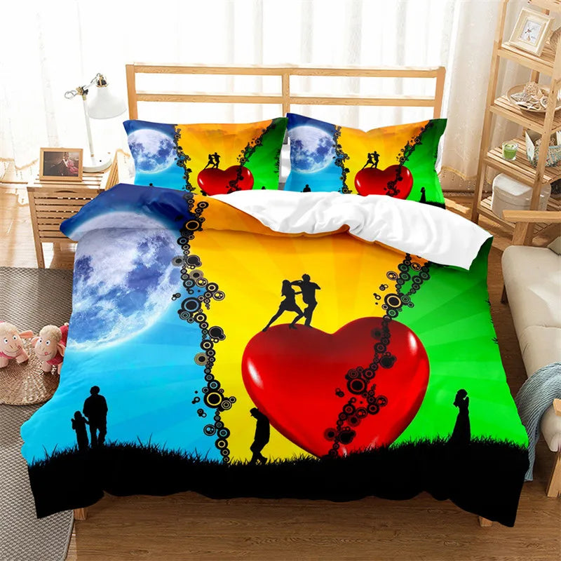 Romantic Love Heart Duvet Cover Set