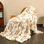 Soft Cow Print Flannel Throw Blanket