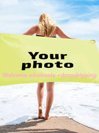 Custom Photo & Name Microfiber Beach Towel