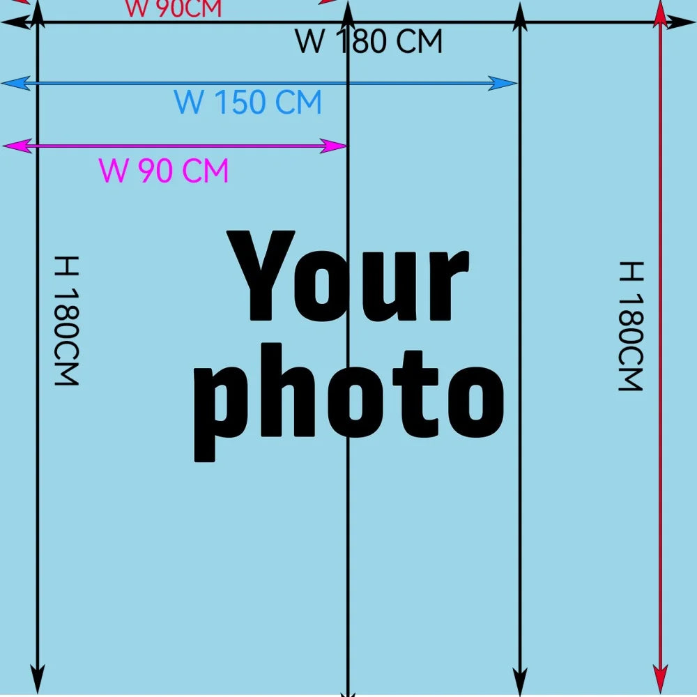 Custom Photo Waterproof Shower Curtain with Hooks