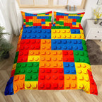 Colorful Building Blocks Kids Duvet Cover Set