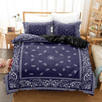 Black Paisley Mandala Boho Duvet Cover Set