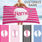 Custom Photo & Name Microfiber Beach Towel