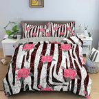 TOP Stripe Geometric Bedding Set Breathable Duvet Cover With Pillowcase Adults Queen King Size Quilt Cover Home Textiles